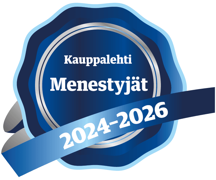 Kauppalehden Kestomenestyjät -sertifikaatti 2026 Tehdenille.