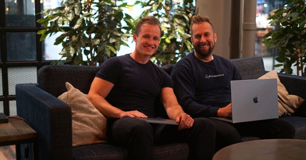 Verkkokauppaintegraatio Petrosoftin AI Commerce Cloudin kautta, kuvassa Petro ja Lauri.